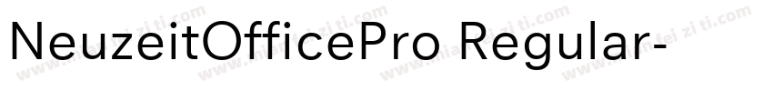 NeuzeitOfficePro Regular字体转换